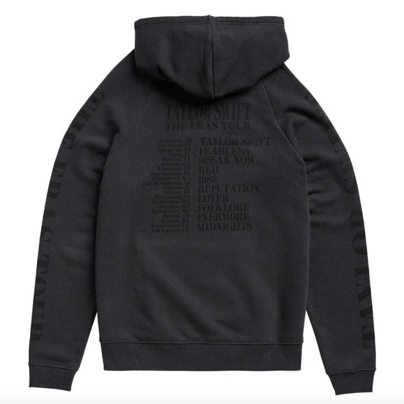 Taylor Swift Eras Tour Black Hoodie Pullover Sweatshirt - Large - Picture 2 of 16